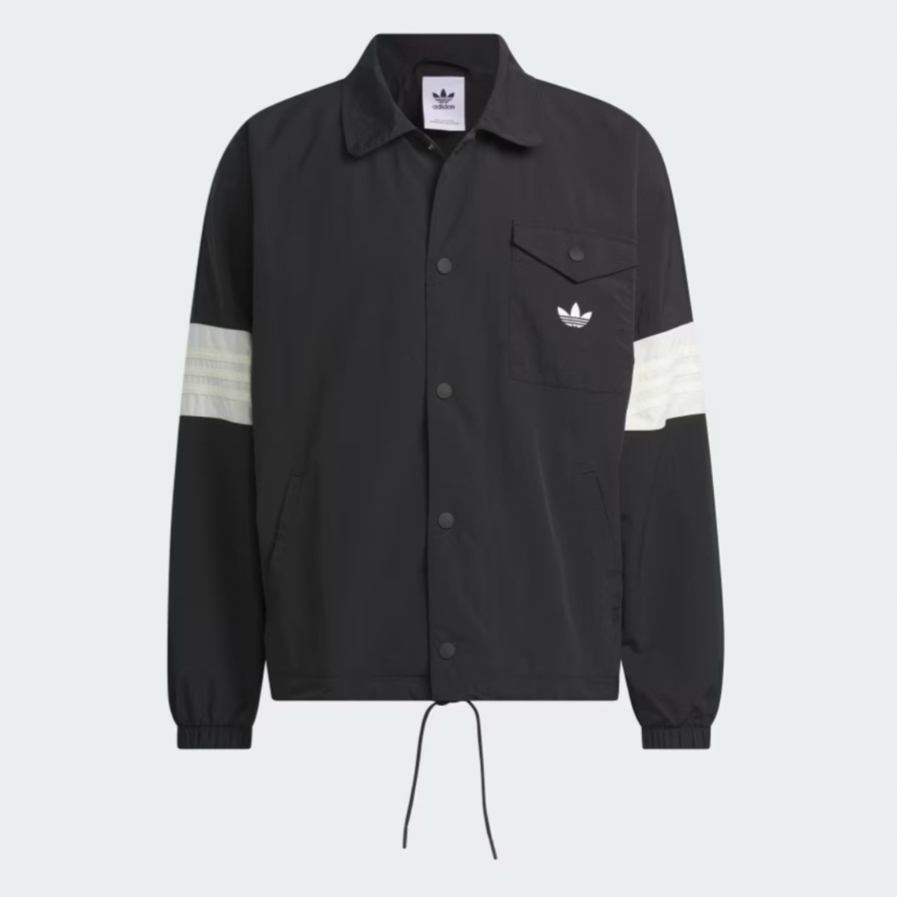 Adidas Unisex Coach Black Jacket NWT